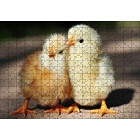 Cakapuzzle Sevimli İki Civciv 120 Parça Ahşap Puzzle