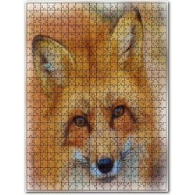 Cakapuzzle Sevimli Kahverengi Tilki Çizim 500 Parça Puzzle