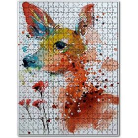 Cakapuzzle Sevimli Karaca Suluboya Çizim 120 Parça Puzzle