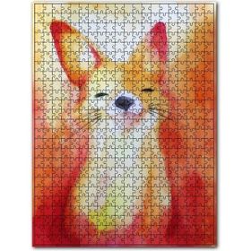 Cakapuzzle Sevimli Kızıl Tilki Suluboya 255 Parça Puzzle