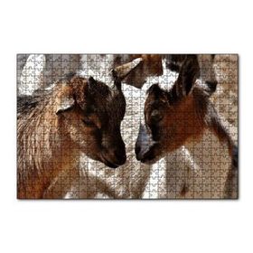 Cakapuzzle Sevimli Oğlaklar Görseli 120 Parça Ahşap Puzzle