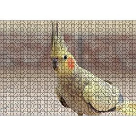 Cakapuzzle Sevimli Sarı Kakadu Papağanı 120 Parça Ahşap Puzzle