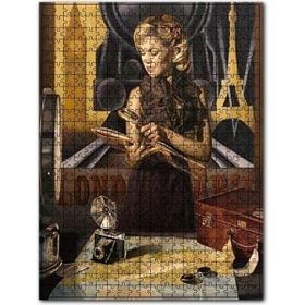 Cakapuzzle Seyahat Planı Yapan Kadın Ahşap 255 Parça Puzzle