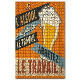 Cakapuzzle Seyhatte Alkol Partisi Afişi Görseli Ahşap 1000 Parça Puzzle
