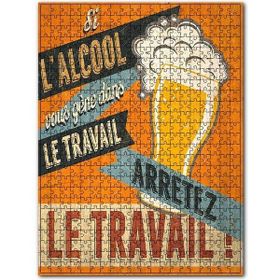 Cakapuzzle Seyhatte Alkol Partisi Afişi Görseli Ahşap 1000 Parça Puzzle