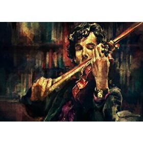 Cakapuzzle Sherlock Benedict Cumberbatch Keman 120 Parça Ahşap Puzzle