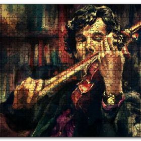 Cakapuzzle Sherlock Benedict Cumberbatch Keman Mdf 120 Parça Puzzle