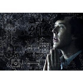 Cakapuzzle Sherlock Benedict Cumberbatch ve Formüller 120 Parça Ahşap Puzzle