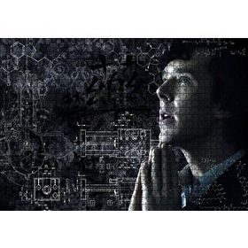 Cakapuzzle Sherlock Benedict Cumberbatch ve Formüller 120 Parça Ahşap Puzzle
