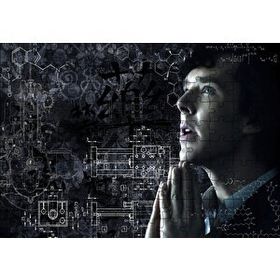 Cakapuzzle Sherlock Benedict Cumberbatch ve Formüller Mdf 120 Parça Puzzle