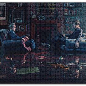 Cakapuzzle Sherlock ve Dr.watson Baker Street Mdf 500 Parça Puzzle