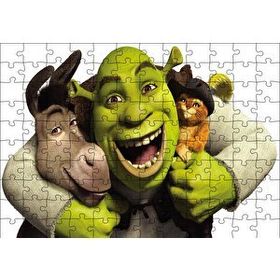 Cakapuzzle Shrek Donkey Puss 120 Parça Ahşap Puzzle