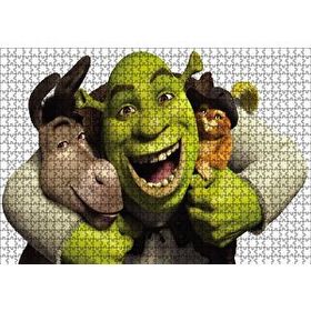Cakapuzzle Shrek Donkey Puss 120 Parça Ahşap Puzzle