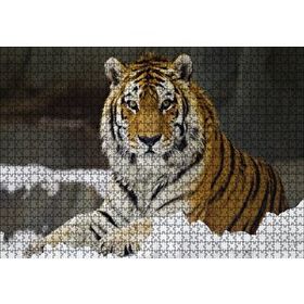 Cakapuzzle Sibirya Kaplanı 120 Parça Ahşap Puzzle