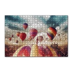 Cakapuzzle Sıcak Hava Balonları ve Bulutlar 120 Parça Ahşap Puzzle