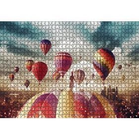 Cakapuzzle Sıcak Hava Balonları ve Bulutlar 120 Parça Ahşap Puzzle