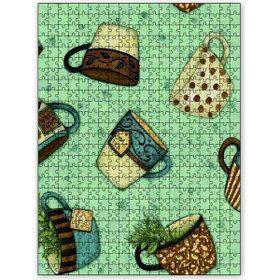 Cakapuzzle Sıcak İçeçek Fincanları Ahşap 1000 Parça Puzzle