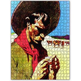 Cakapuzzle Sigara Saran Kovboy Ahşap 255 Parça Puzzle