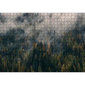 Cakapuzzle Sık Ormanı Yutan Sis 120 Parça Ahşap Puzzle