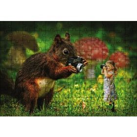 Cakapuzzle Sincap Kız Fotoğraf Çekimi Mdf 120 Parça Puzzle