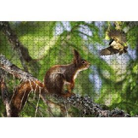 Cakapuzzle Sincap Kuş Muhabbeti Ahşap 500 Parça Puzzle