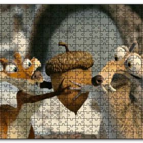Cakapuzzle Sincap Scrat İle Fındık Toplamaca Görseli Mdf 120 Parça Puzzle