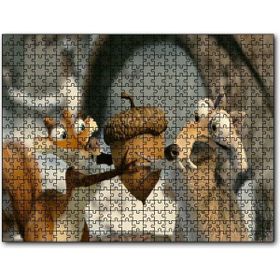 Cakapuzzle Sincap Scrat İle Fındık Toplamaca Görseli Mdf 120 Parça Puzzle