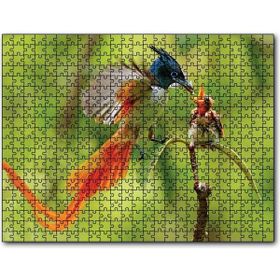 Cakapuzzle Sinekkapan Kuşu Yavrusunu Besliyor Mdf 500 Parça Puzzle
