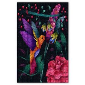 Cakapuzzle Sinekkuşu Renkli Abstrakt Dijital Art Puzzle