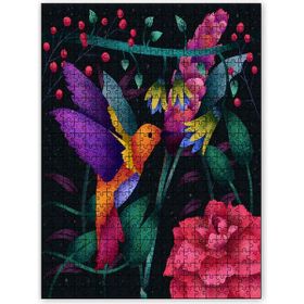 Cakapuzzle Sinekkuşu Renkli Abstrakt Dijital Art Puzzle
