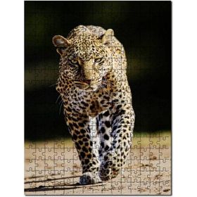 Cakapuzzle Sinirli Bakışlı Leopar Flu Arkaplan Mdf 1000 Parça Puzzle