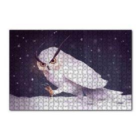 Cakapuzzle Sinirli Kar Baykuşu 120 Parça Ahşap Puzzle