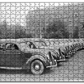 Cakapuzzle Sıralanmış Volvo Pv36 Carioca Fabrika Önünde Mdf 1000 Parça Puzzle