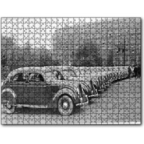 Cakapuzzle Sıralanmış Volvo Pv36 Carioca Fabrika Önünde Mdf 120 Parça Puzzle
