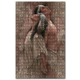 Cakapuzzle Sırt Sırta Vermiş Kızılderili Kadın ve Erkek 120 Parça Puzzle