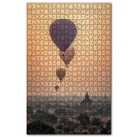 Cakapuzzle Sisler İçindeki Şehir Sıcak Hava Balonları Ahşap 255 Parça Puzzle