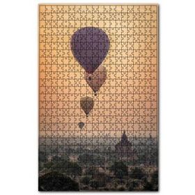 Cakapuzzle Sisler Içindeki Şehir ve Sıcak Hava Balonları 120 Parça Puzzle