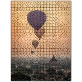 Cakapuzzle Sisler Içindeki Şehir ve Sıcak Hava Balonları 120 Parça Puzzle