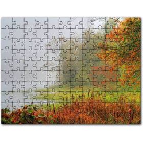 Cakapuzzle Sisli Ormanda Sonbahar Renkleri ve Göl Mdf 120 Parça Puzzle