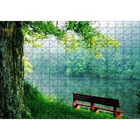 Cakapuzzle Sisli Ormandaki Nehir ve Boş Bank 120 Parça Ahşap Puzzle