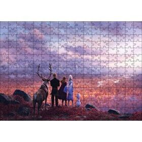 Cakapuzzle Sisli Ovaya Bakan Elsa ve Arkadaşları 120 Parça Ahşap Puzzle