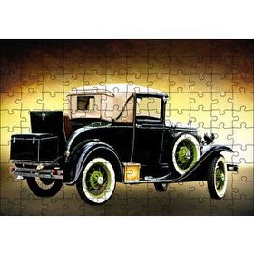 Cakapuzzle Siyah Antika Araba 120 Parça Ahşap Puzzle