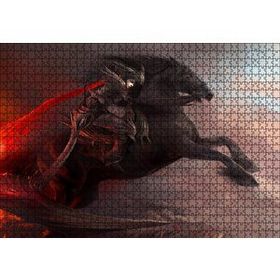 Cakapuzzle Siyah Atlı Savaşçı Mdf 1000 Parça Puzzle