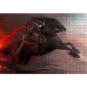 Cakapuzzle Siyah Atlı Savaşçı Mdf 500 Parça Puzzle