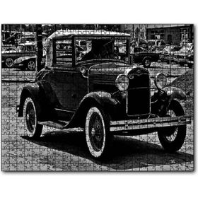 Cakapuzzle Siyah Beyaz Antika Amerikan Araba 500 Parça Puzzle