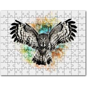 Cakapuzzle Siyah Beyaz Baykuş Animasyonu Görseli Mdf 1000 Parça Puzzle