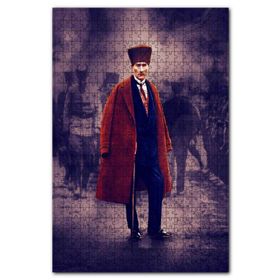 Cakapuzzle Siyah Beyaz Cephede Renkli Atatürk 120 Parça Puzzle