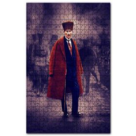 Cakapuzzle Siyah Beyaz Cephede Renkli Atatürk Ahşap 255 Parça Puzzle