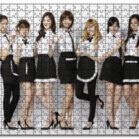 Cakapuzzle Siyah Beyaz Girls Generation Kızlar Mdf 1000 Parça Puzzle