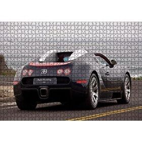Cakapuzzle Siyah Bugatti Veyron ve Deniz 120 Parça Ahşap Puzzle